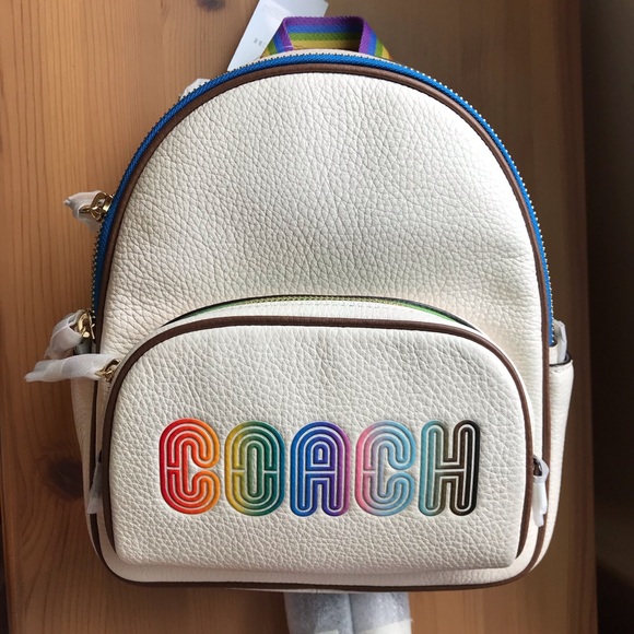 🌈 Coach Mini Court Backpack With Rainbow Coach - Picture 2 of 11
